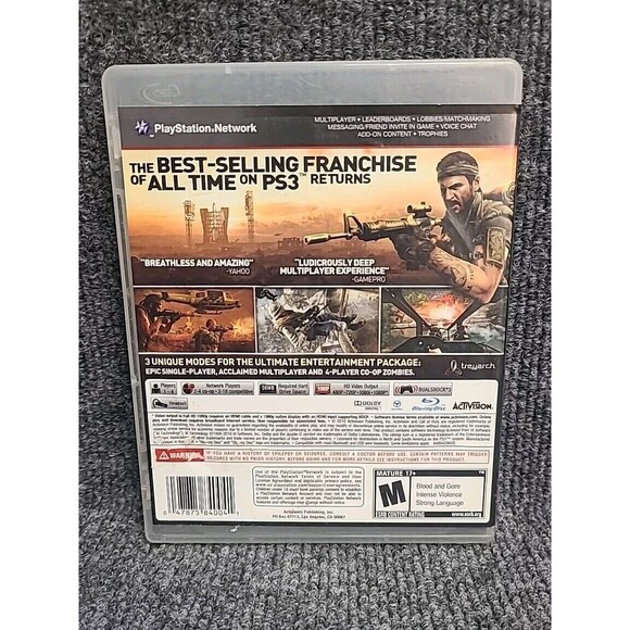 PS3 Call of Duty Black Ops Sony PlayStation 3 2010 W/ Manual Tested - Picture 2 of 4